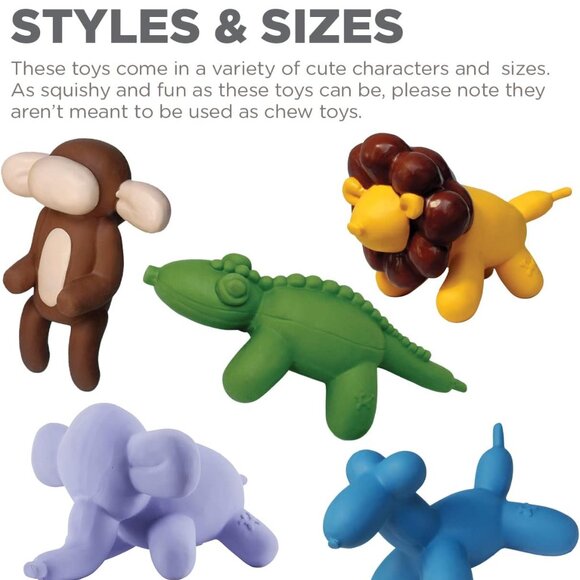 by Charming Pet Latex Rubber Balloon Squeaky Dog Toy, Blue, Large - Picture 5 of 9